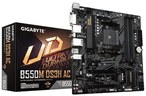 GIGABYTE B550M DS3H AC Motherboard - AMD B550 - AMD AM4 socket - DDR4 RAM - Micro-ATX