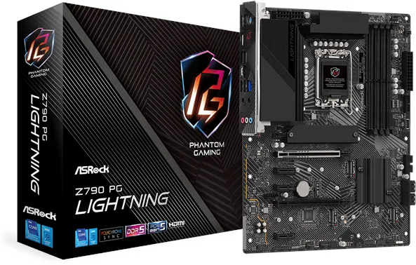 ASRock Z790 PG Lightning Motherboard - Intel Z790 - Intel LGA1700 socket - DDR5 RAM - ATX